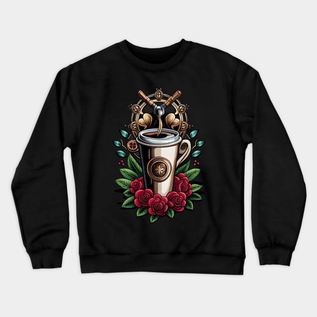 coffee time Crewneck Sweatshirt by Dandeliontattoo